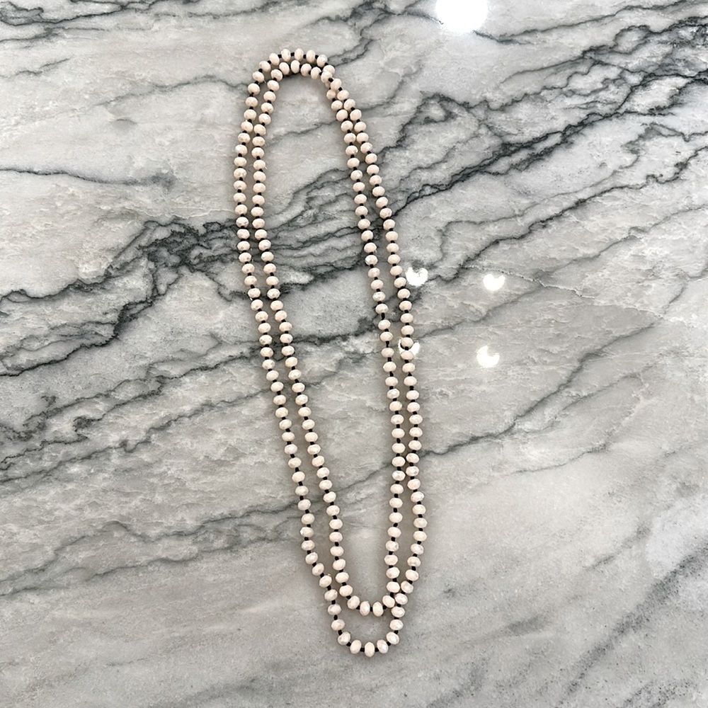 White Beaded Necklace